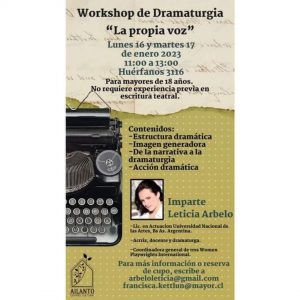 Workshop de dramaturgia «La propia voz»